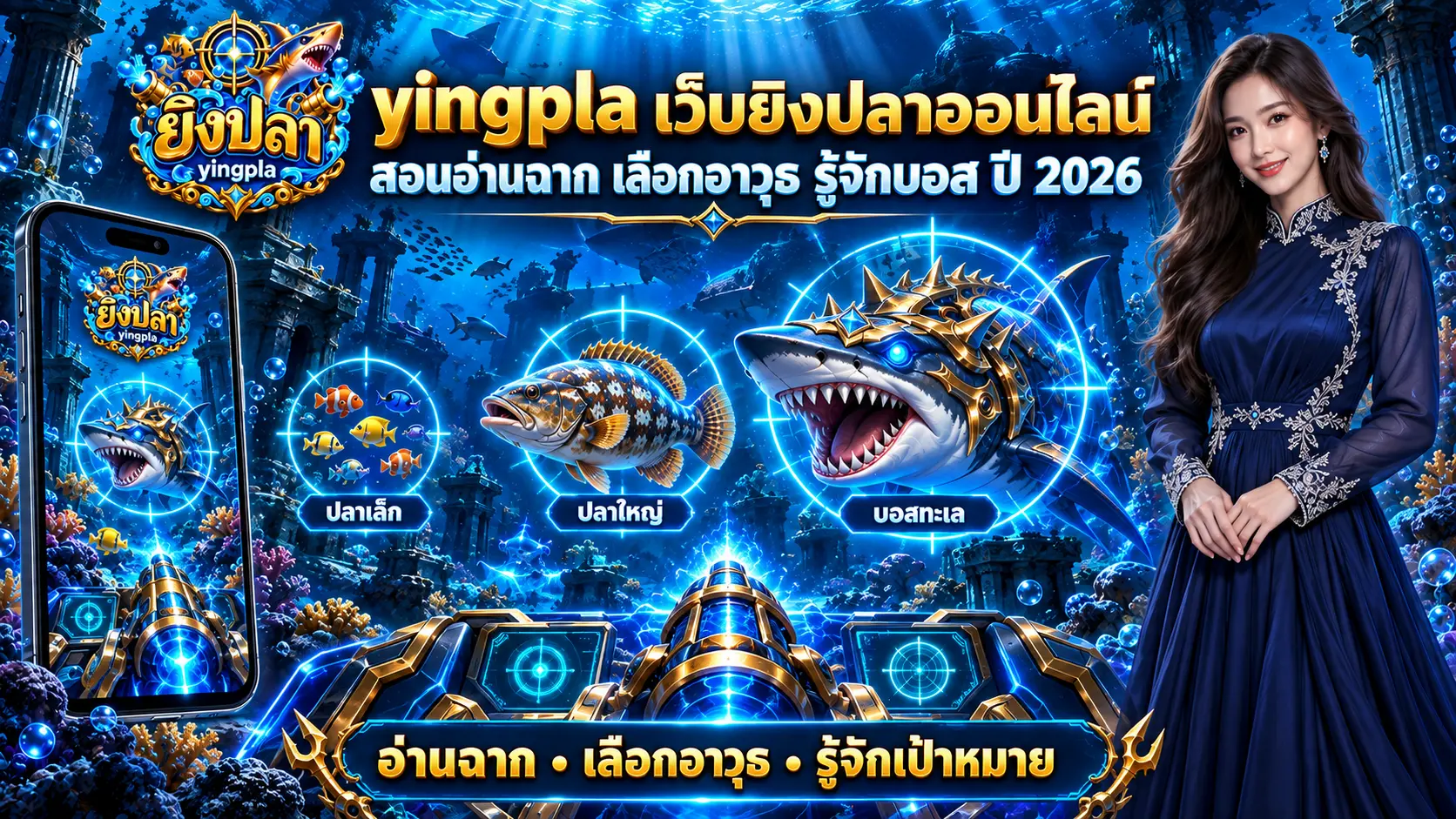yingpla เว็บยิงปลาออนไลน์ สอนอ่านฉาก เลือกอาวุธ รู้จักบอส ปี 2026